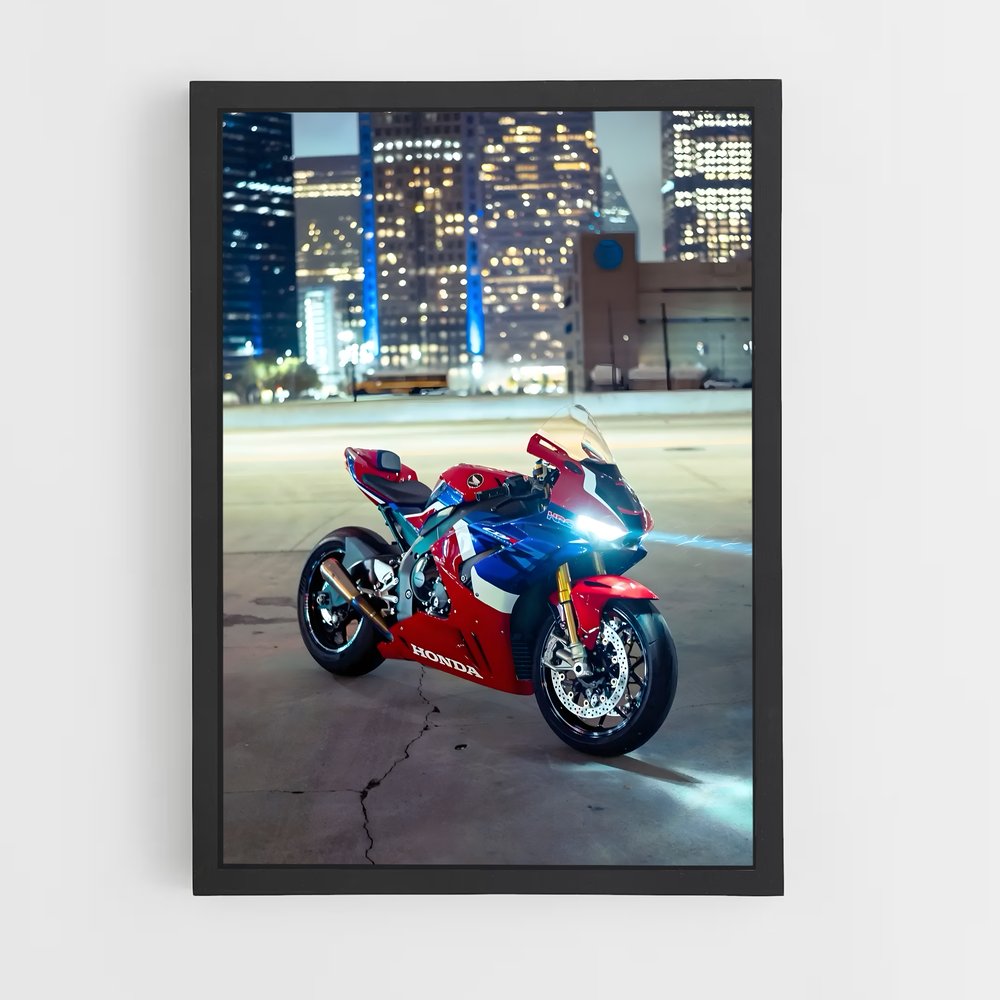 Poster Cbrrr-r fireblade impressionnant – affiche Honda Moto (vue 2)